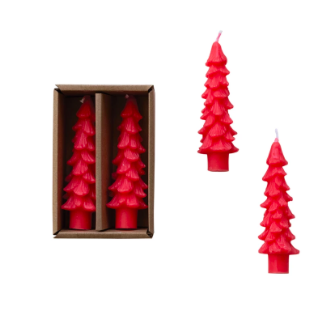Creative Co-op 4.75" Tree Shaped Taper Candles