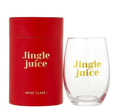 Creative Brands Stemless Wine Glass - Jingle Juice
