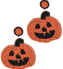 Golden Stella Pumpkin Beads Earrings