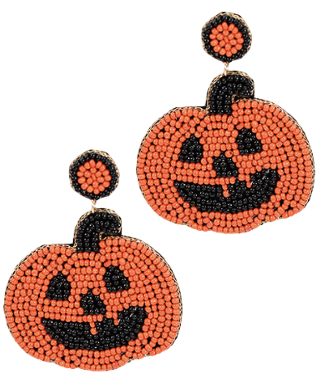 Golden Stella Pumpkin Beads Earrings