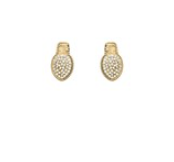 Golden Stella Christmas Light Bulb Earrings