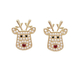 Golden Stella Rudolf Face Earrings