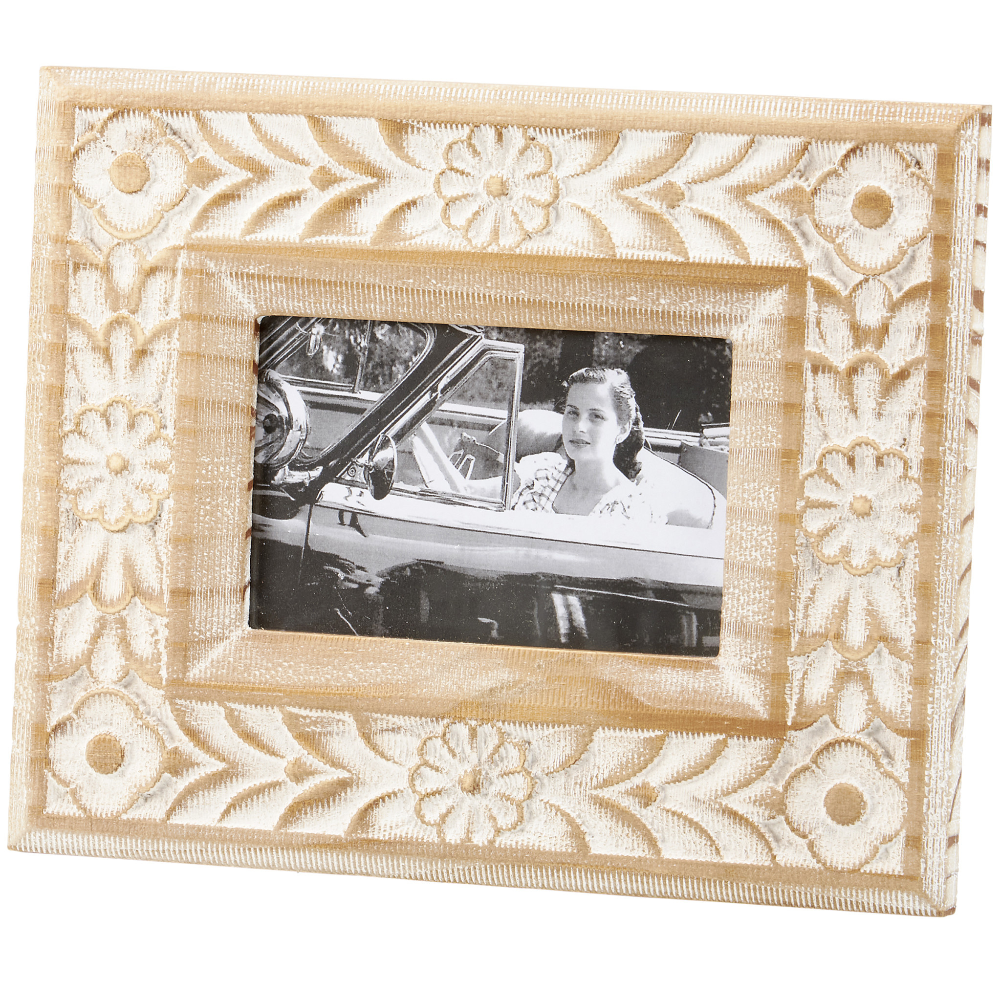 Primitives By Kathy Floral Rosette Photo Frame