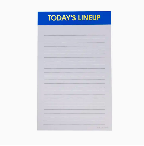 Chez Gagne Today's Line Up Notepad
