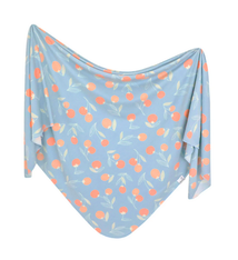 Copper Pearl Knit Swaddle Blanket Clementine