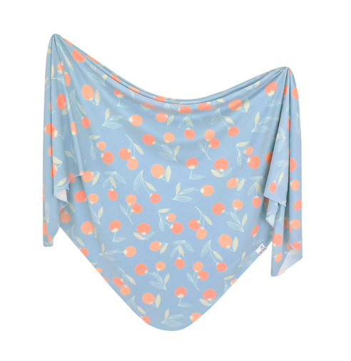 Copper Pearl Knit Swaddle Blanket Clementine