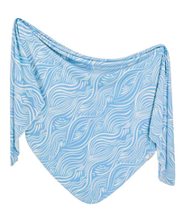 Copper Pearl Knit Swaddle Blanket Surf