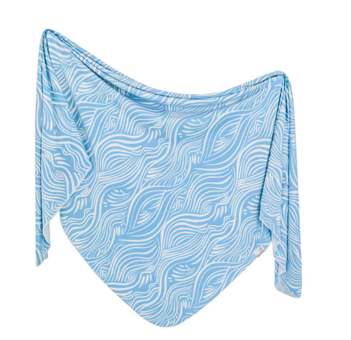 Copper Pearl Knit Swaddle Blanket Surf
