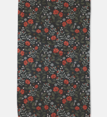 Geometry Holiday Floral Tea Towel