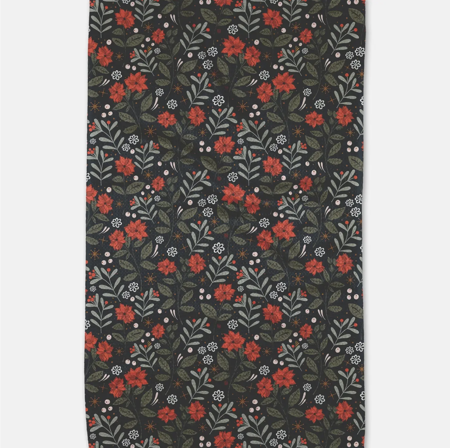 Geometry Holiday Floral Tea Towel