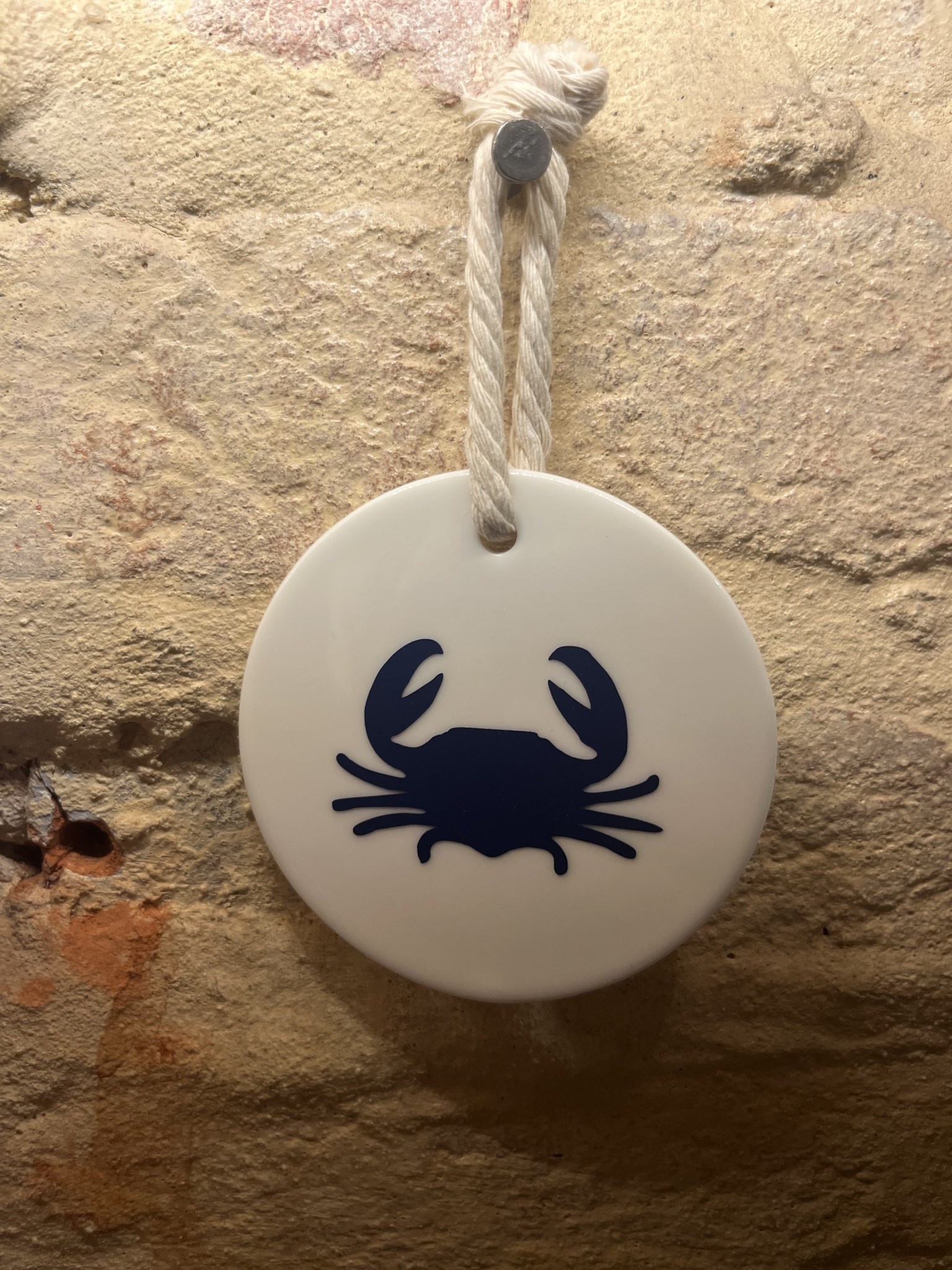 Designs by E.A.H. Ceramic Blue Crab Ornament