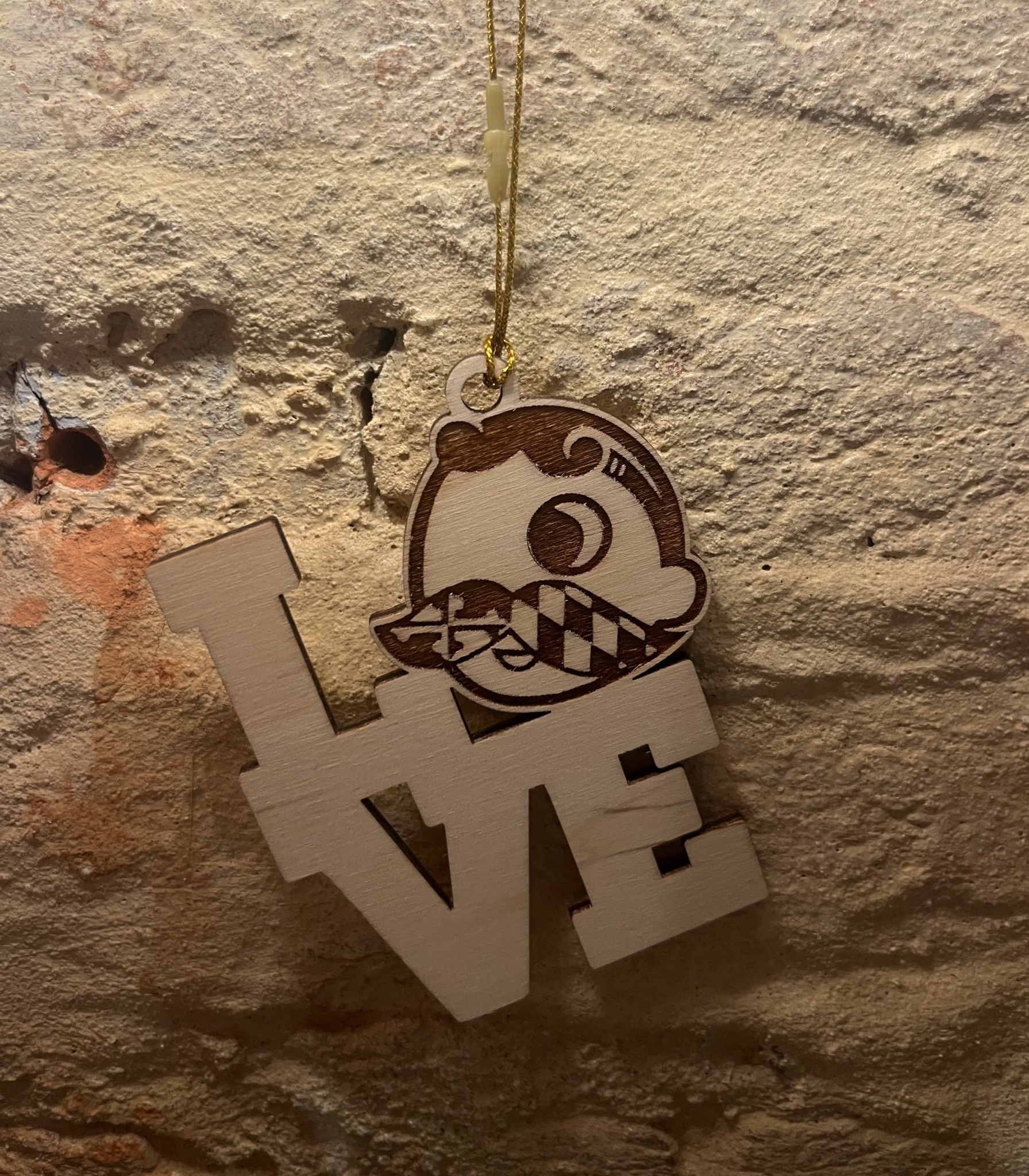 LeRoy Woodworks Love Natty Boh Ornament