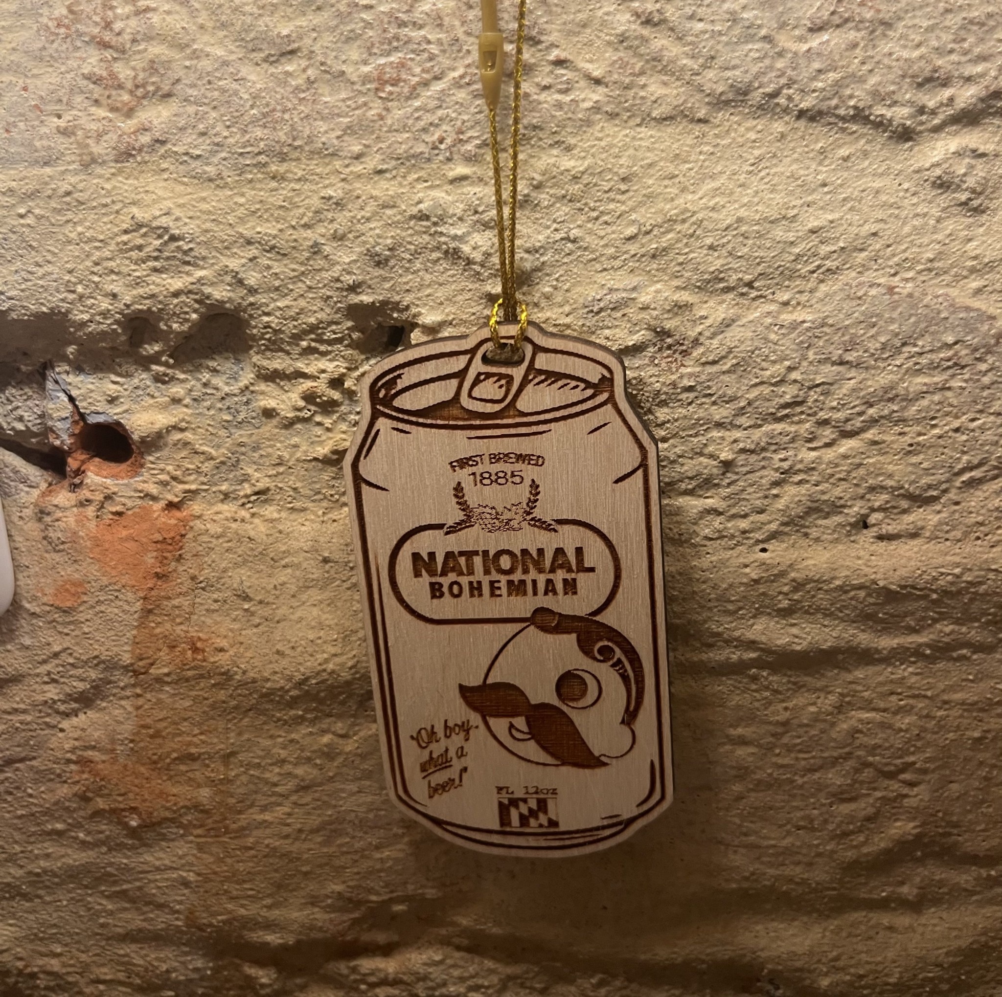 LeRoy Woodworks Natty Boh Beer Can Ornament