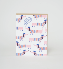 Egg Press Thank You Frenchie Dogs Card