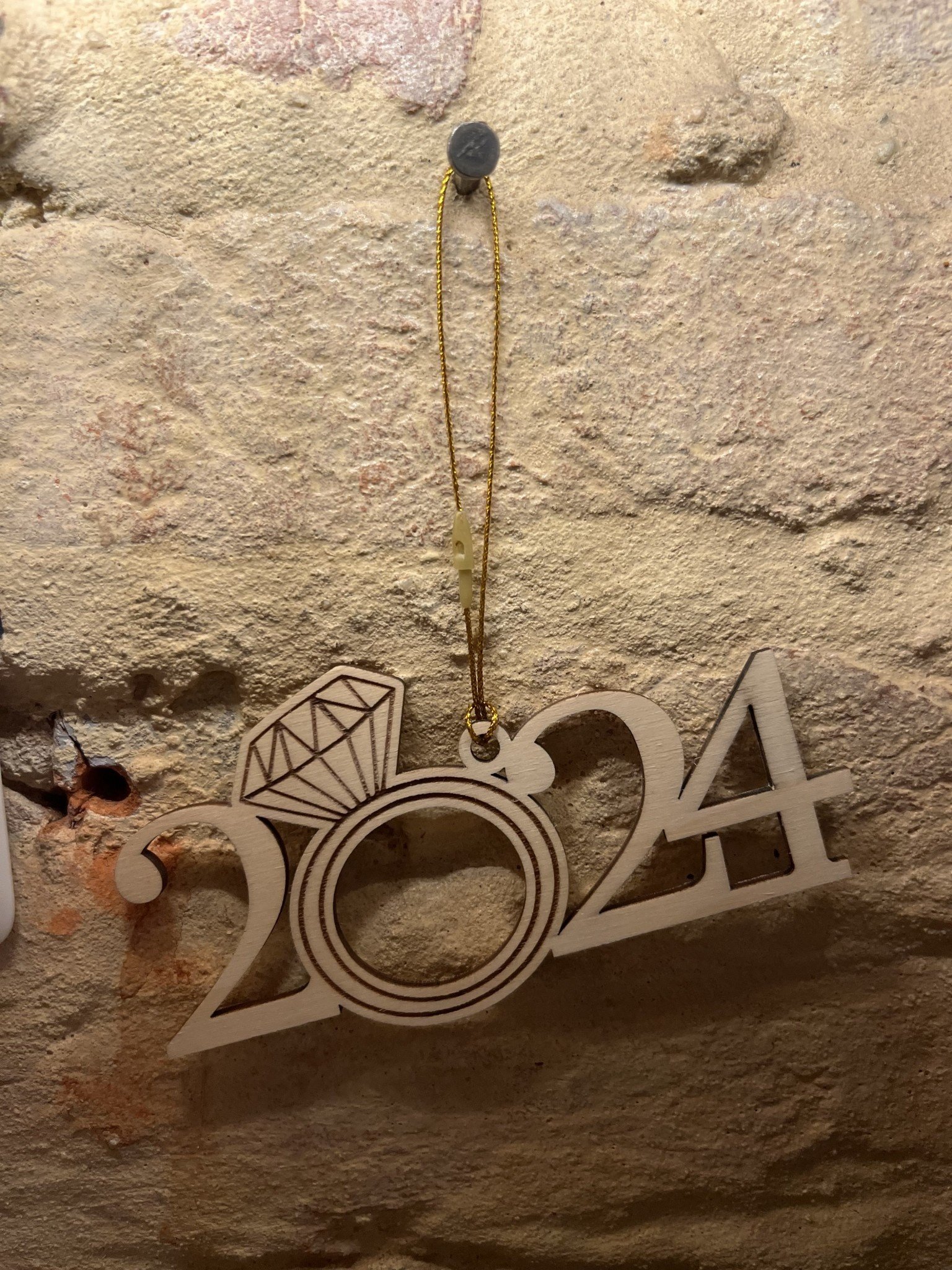 LeRoy Woodworks 2024 Engaged Wood Ornament