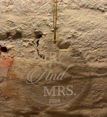 LeRoy Woodworks Mr & Mrs 2024 Acrylic Ornament