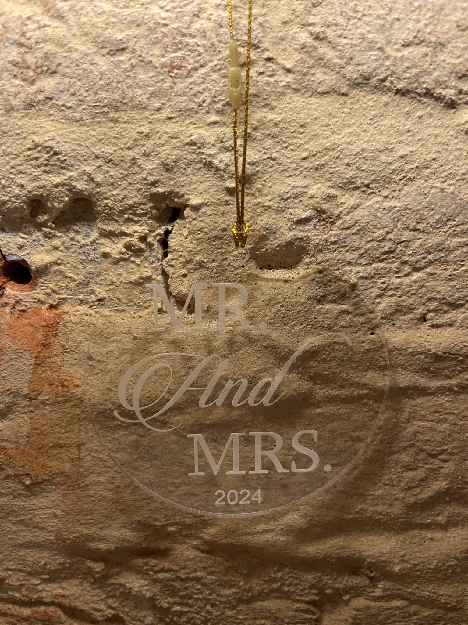LeRoy Woodworks Mr & Mrs 2024 Acrylic Ornament