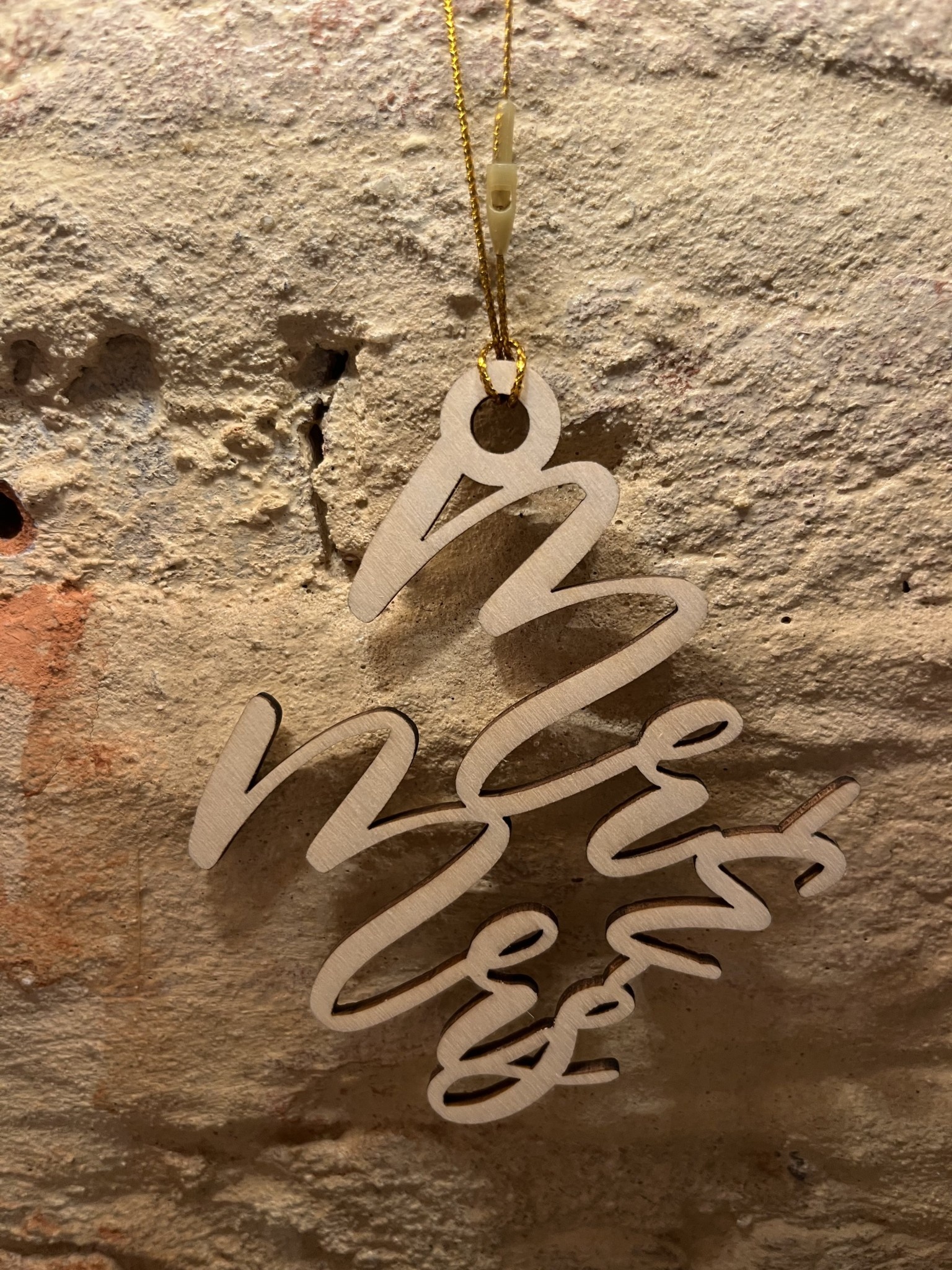LeRoy Woodworks Mr & Mrs Script Ornament