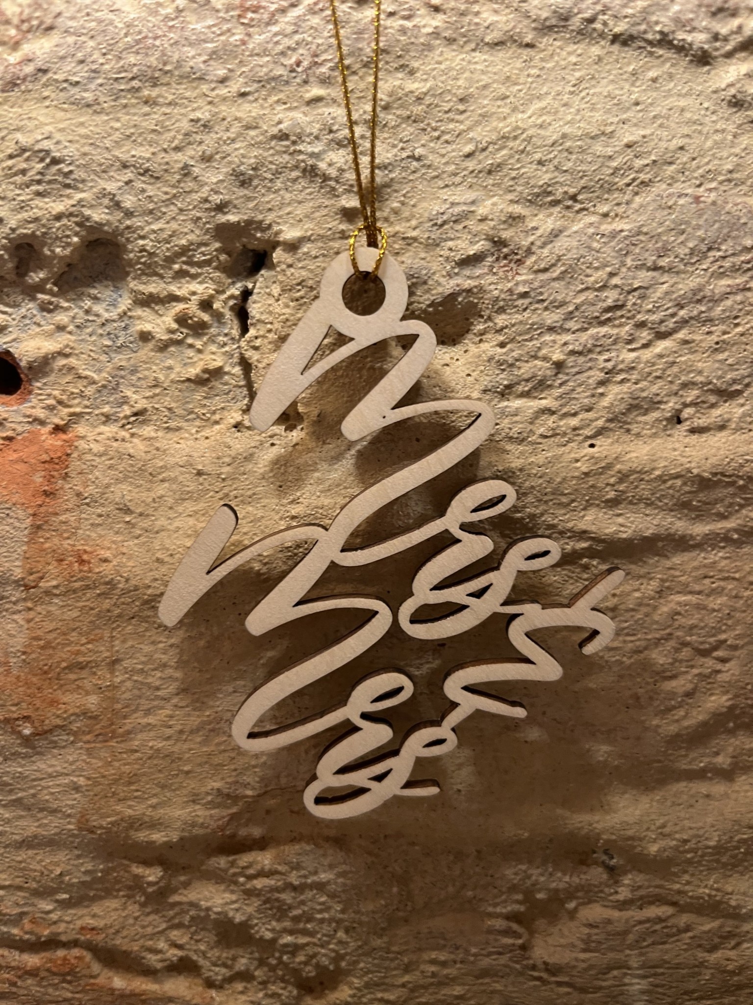 LeRoy Woodworks Mr & Mr Script Ornament