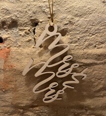 LeRoy Woodworks Mrs & Mrs Script Ornament