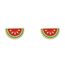 Golden Stella Watermelon Stud Earrings