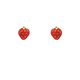 Golden Stella Strawberry Stud Earrings