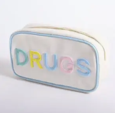 Beauty Stash Canvas "Drugs" Bag