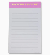 Chez Gagne Emotional Support List Notepad