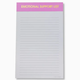 Chez Gagne Emotional Support List Notepad
