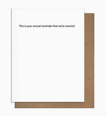 Pretty Alright Goods Annual Reminder Anniversary Card