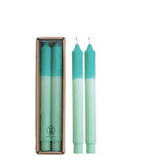 Hazel Mazel 10"H 2 Tone Pleated Taper - Mint