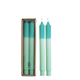 Hazel Mazel 10"H 2 Tone Pleated Taper - Mint