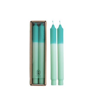 Hazel Mazel 10"H 2 Tone Pleated Taper - Mint