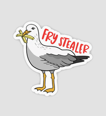 Brittany Paige Seagull Fry Stealer Sticker
