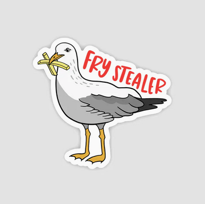 Brittany Paige Seagull Fry Stealer Sticker