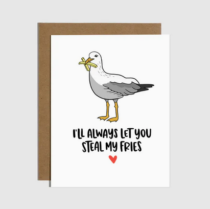 Brittany Paige Seagull Steal Fries Card