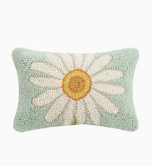 Peking Handicraft Daisy Hook Pillow 8" x 12"