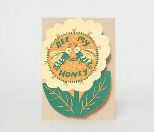 Egg Press Bee My Honey Card