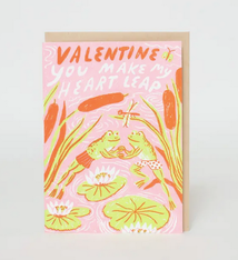 Egg Press Frog Valentine's Day Card