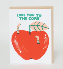 Egg Press Love Apple Core Worms Card