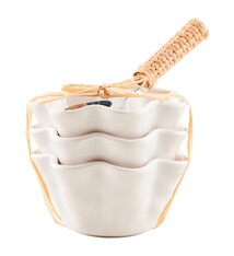 Mud Pie Ruffle Melamine Tidbit Set