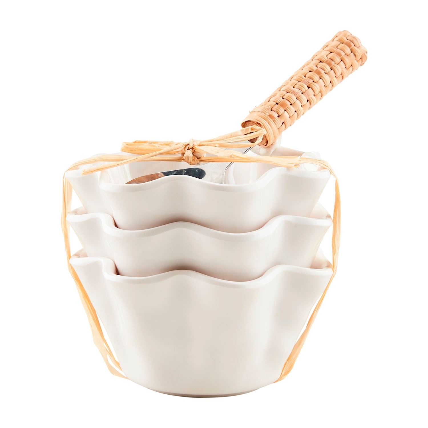 Mud Pie Ruffle Melamine Tidbit Set