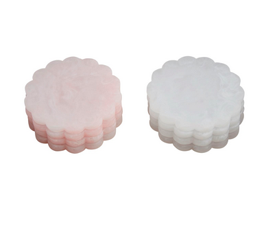 Mud Pie Scallop Resin Coaster