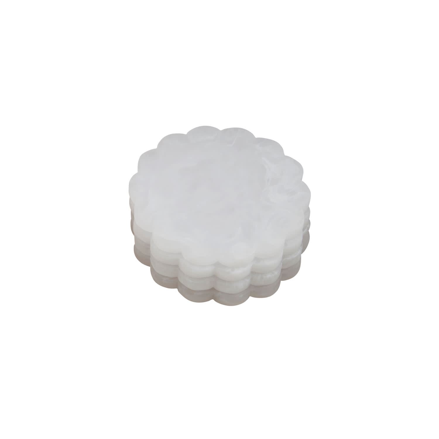 Mud Pie Scallop Resin Coaster
