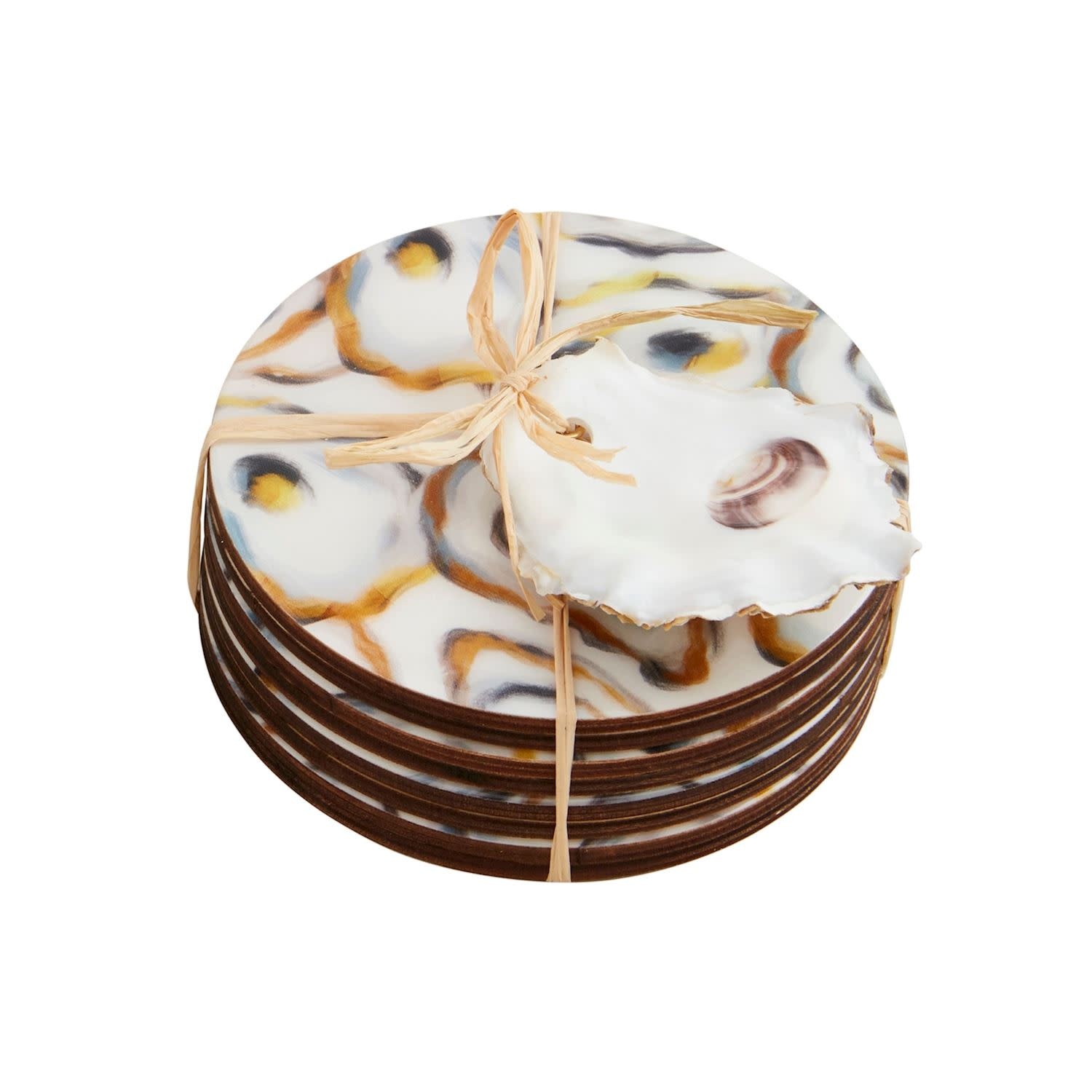 Mud Pie Oyster Coaster Set