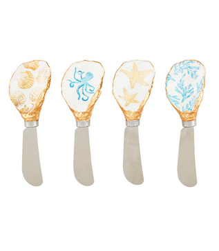 Mud Pie Patterned Oyster Spreader