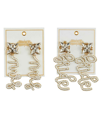 Mud Pie Bridal Beaded Earrings