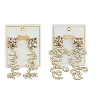 Mud Pie Bridal Beaded Earrings