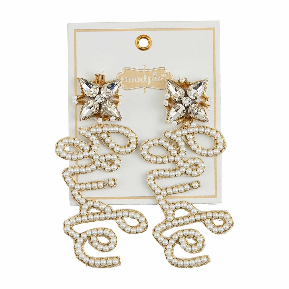 Mud Pie Bridal Beaded Earrings