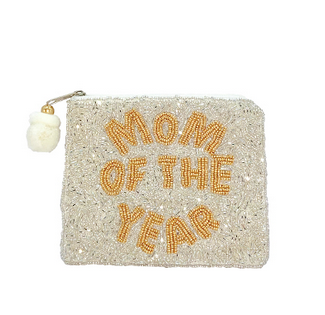 Golden Stella Mom of the Year Coin Pouch